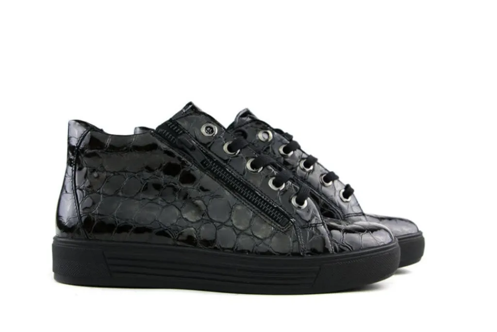 Veterschoenen | Wijdte K^Solidus Hoge Veterschoen Kaja Fianco Space Ardesia