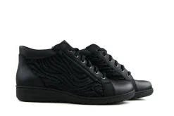 Veterschoenen | Wijdte K^Solidus Hoge Veterschoenen Zwart Kate Shape
