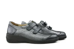 (klitten)bandschoenen | Wijdte J^Solidus Klittenband Hedda Perlato Python Antraciet J