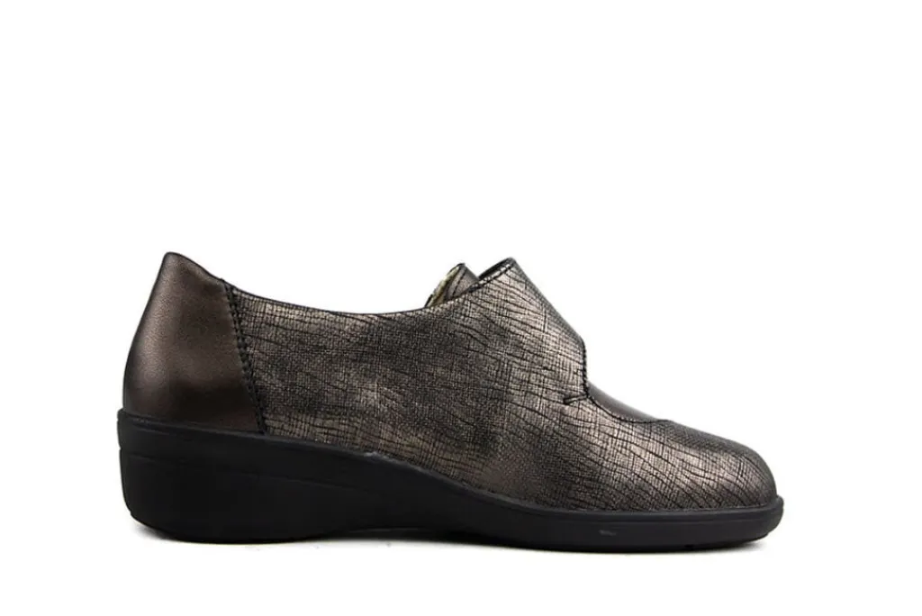 Wijdte J | (klitten)bandschoenen^Solidus Klittenband Hedda Platin Anthrazit Almus