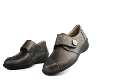 Wijdte J | (klitten)bandschoenen^Solidus Klittenband Hedda Platin Anthrazit Almus