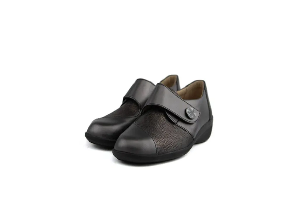 (klitten)bandschoenen | Wijdte J^Solidus Klittenband Hedda Anthrazit Canapa J