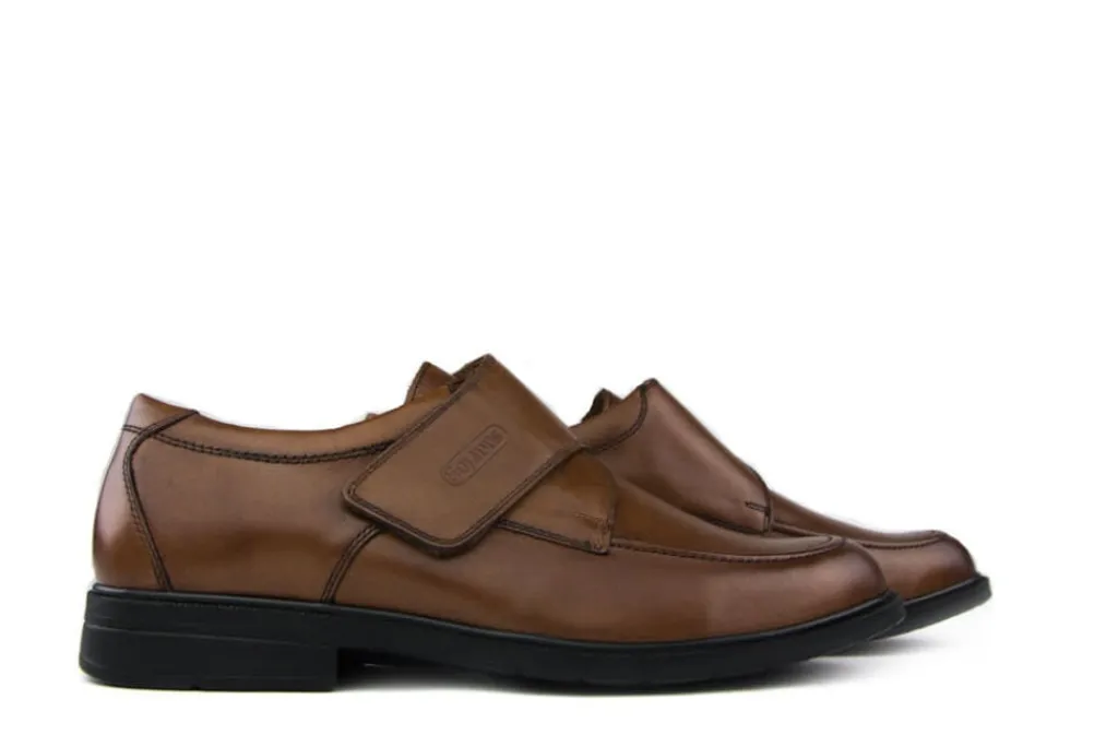 Klittenbandschoenen^Solidus Klittenband Henk Cognac