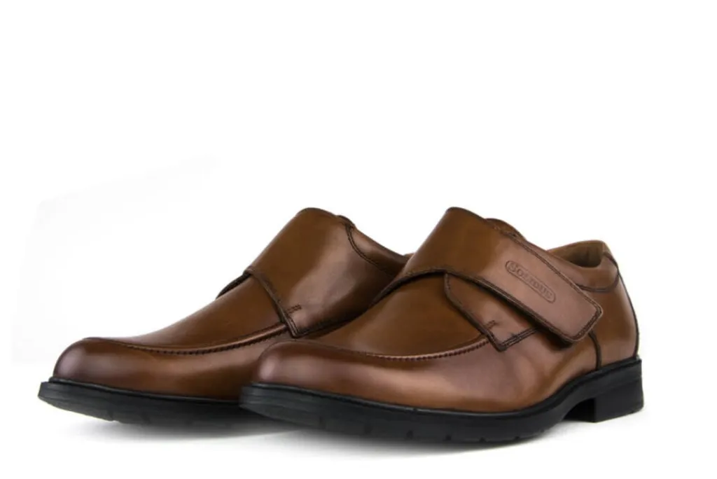 Klittenbandschoenen^Solidus Klittenband Henk Cognac