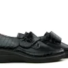 (klitten)bandschoenen | Wijdte K^Solidus Klittenband  Zwart Croco Lak
