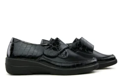 (klitten)bandschoenen | Wijdte K^Solidus Klittenband Zwart Croco Lak