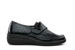 (klitten)bandschoenen | Wijdte K^Solidus Klittenband  Zwart Croco Lak