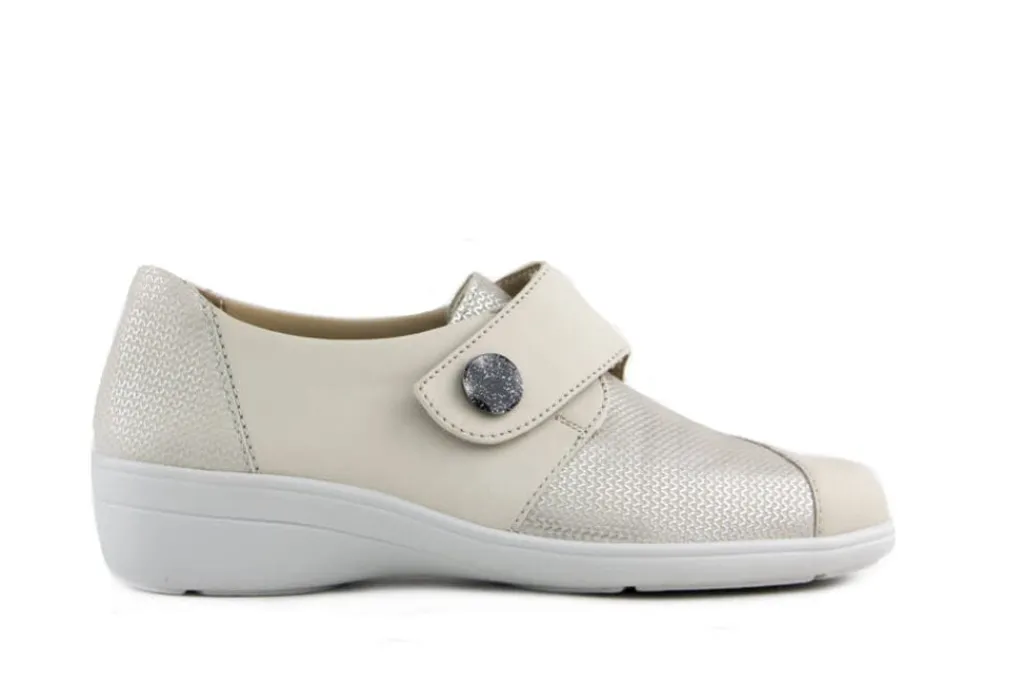(klitten)bandschoenen | Wijdte J^Solidus Klittenbandschoenen Beige Hedda Cigno Treccia