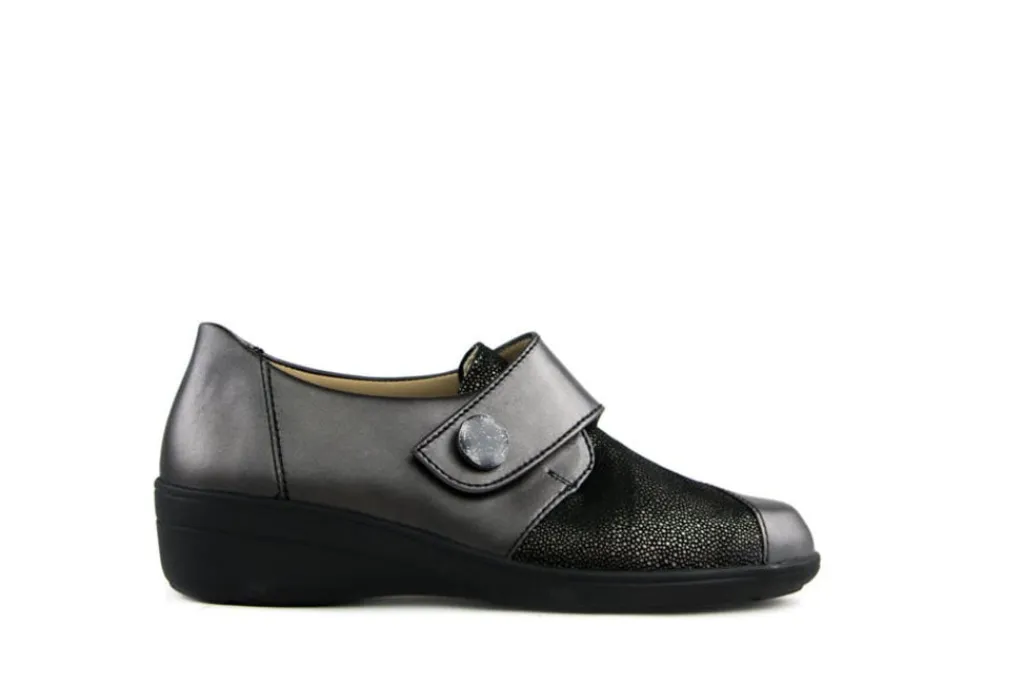 (klitten)bandschoenen | Wijdte J^Solidus Klittenbandschoenen Grijs Hedda Smog Mini Skate