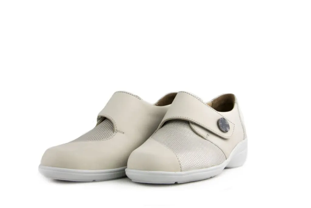 (klitten)bandschoenen | Wijdte J^Solidus Klittenbandschoenen Beige Hedda Cigno Treccia