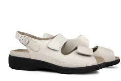 Sandalen En Slippers | Wijdte H^Solidus Sandaal Lia Cross Platino