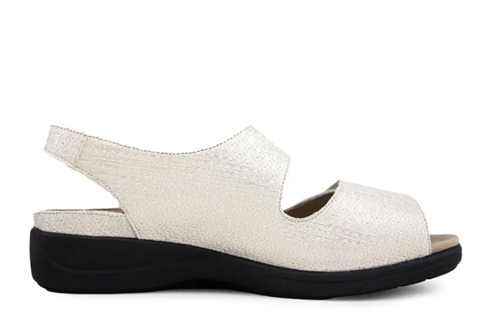 Sandalen En Slippers | Wijdte H^Solidus Sandaal Lia Cross Platino