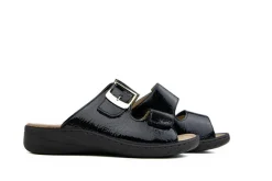 Sandalen En Slippers | Wijdte G^Solidus Slipper Wellness Schwarz Lack