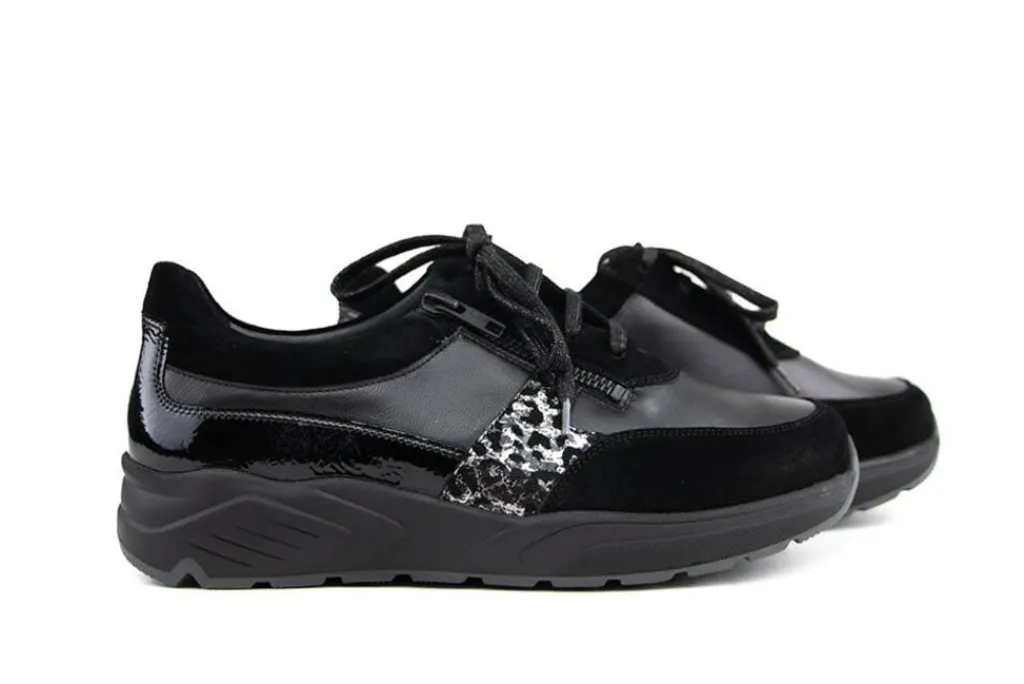 Sneakers | Wijdte M^Solidus Sneaker Mia Schwarz Multi