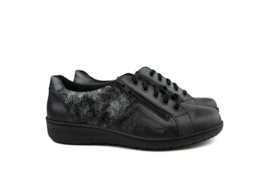 Veterschoenen | Wijdte H^Solidus Veter Heaven Anthrazit Smoky