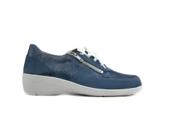 Veterschoenen | Wijdte J^Solidus Veter Hedda Jeans Navy Nubuck