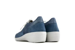 Veterschoenen | Wijdte J^Solidus Veter Hedda Jeans Navy Nubuck