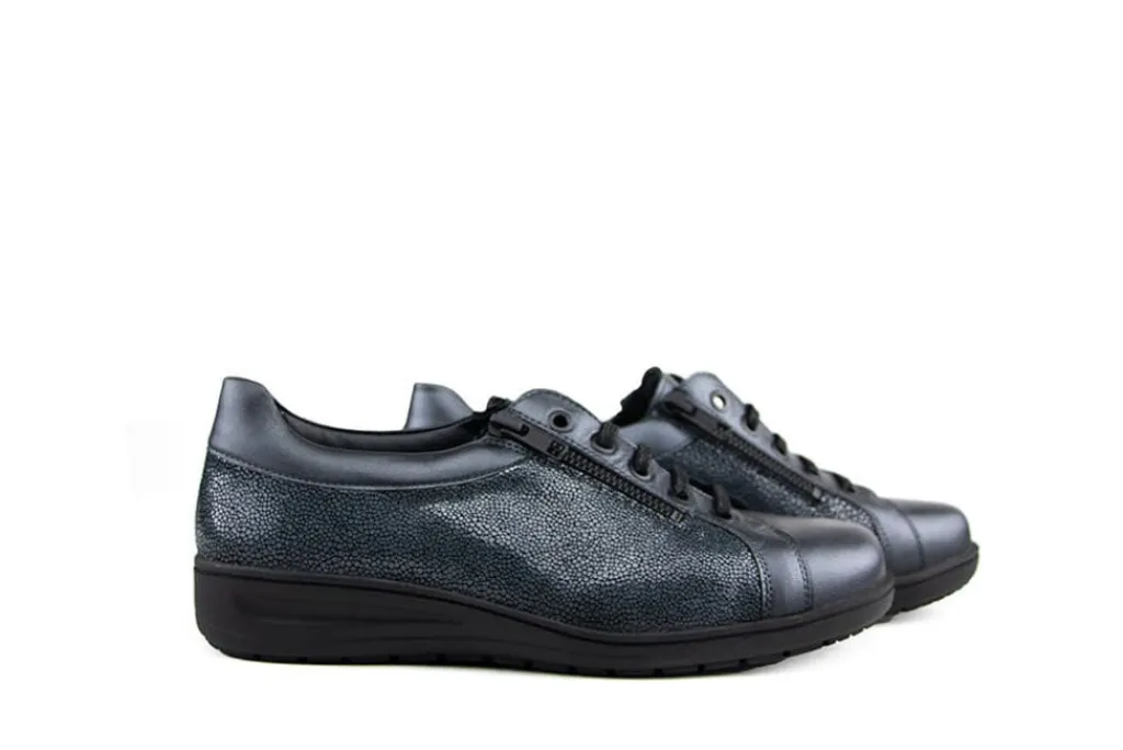 Veterschoenen | Wijdte K^Solidus Veter Kate Anthrazit Grey Almus