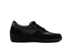 Veterschoenen | Wijdte J^Solidus Veterschoen Hedda Serenity Zwart
