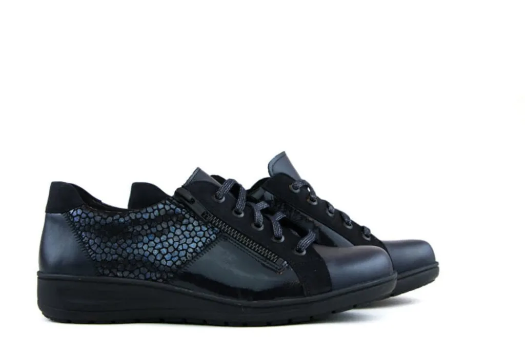 Veterschoenen | Wijdte H^Solidus Veterschoenen Blauw Heaven Multi