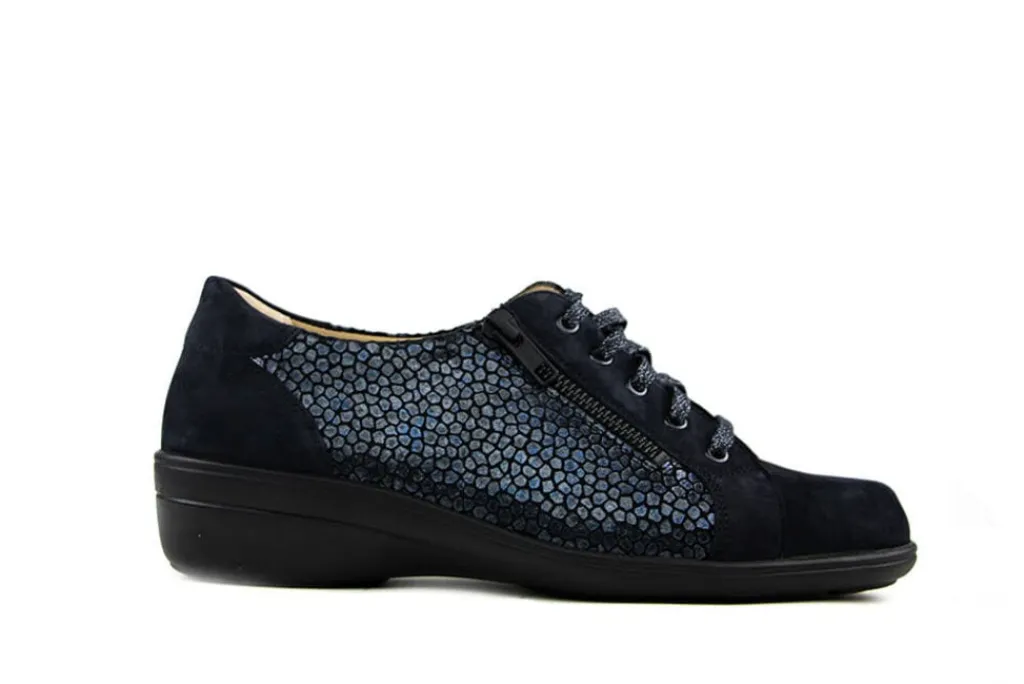 Veterschoenen | Wijdte J^Solidus Veterschoenen Blauw Hedda Meteora