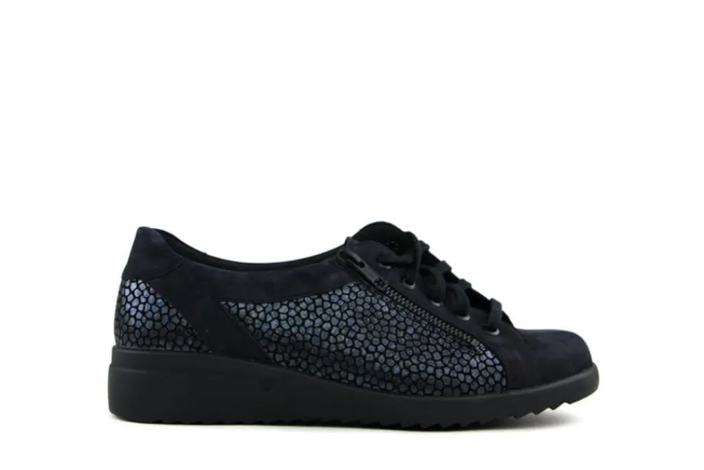 Wijdte M | Veterschoenen^Solidus Veterschoenen Blauw Maren Meteora