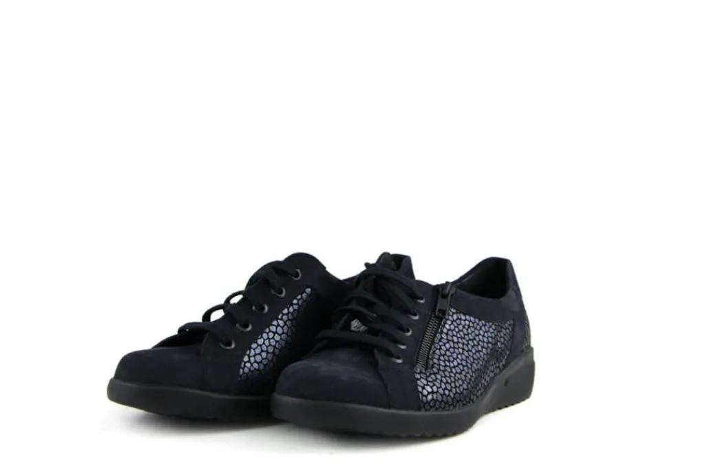 Wijdte M | Veterschoenen^Solidus Veterschoenen Blauw Maren Meteora