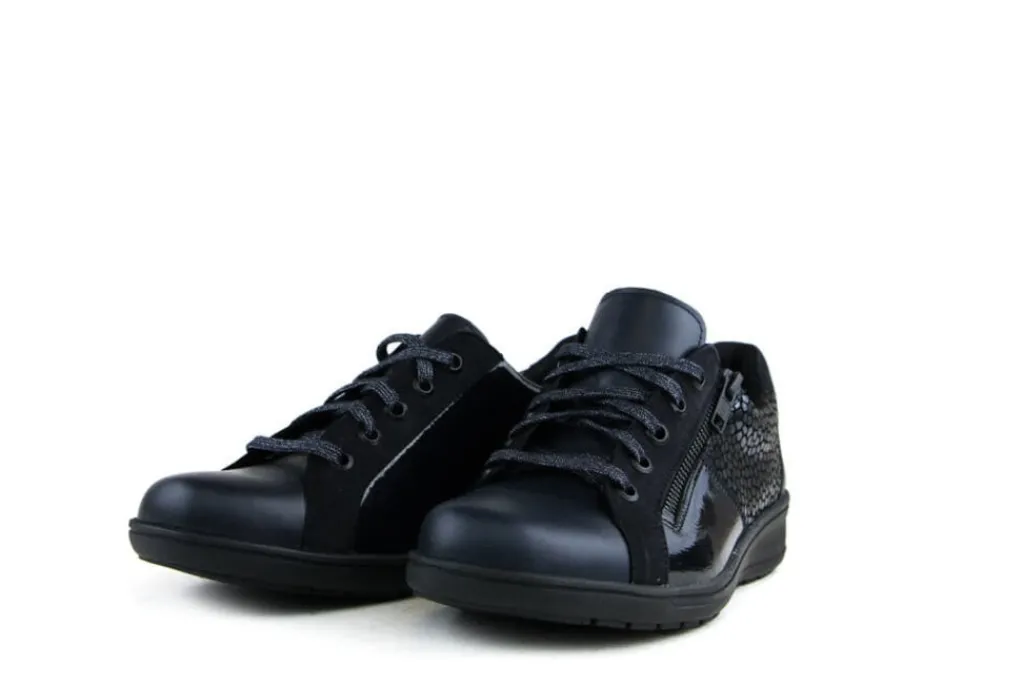 Veterschoenen | Wijdte H^Solidus Veterschoenen Blauw Heaven Multi