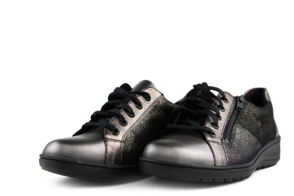Veterschoenen | Wijdte H^Solidus Veterschoenen Grijs Heaven Multi Cigno