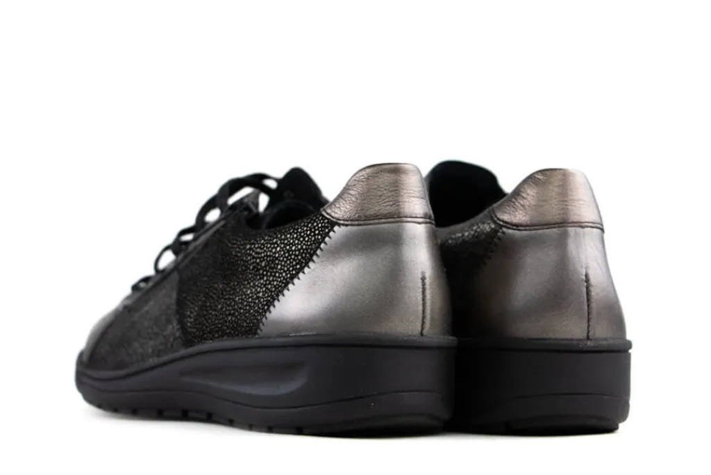Veterschoenen | Wijdte H^Solidus Veterschoenen Grijs Heaven Multi Cigno