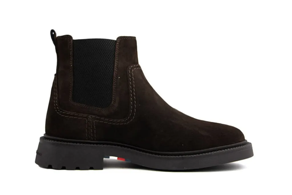 Chelsea Boots^Tommy Hilfiger Boots Comfort Suede Chelsea Dark Coffee