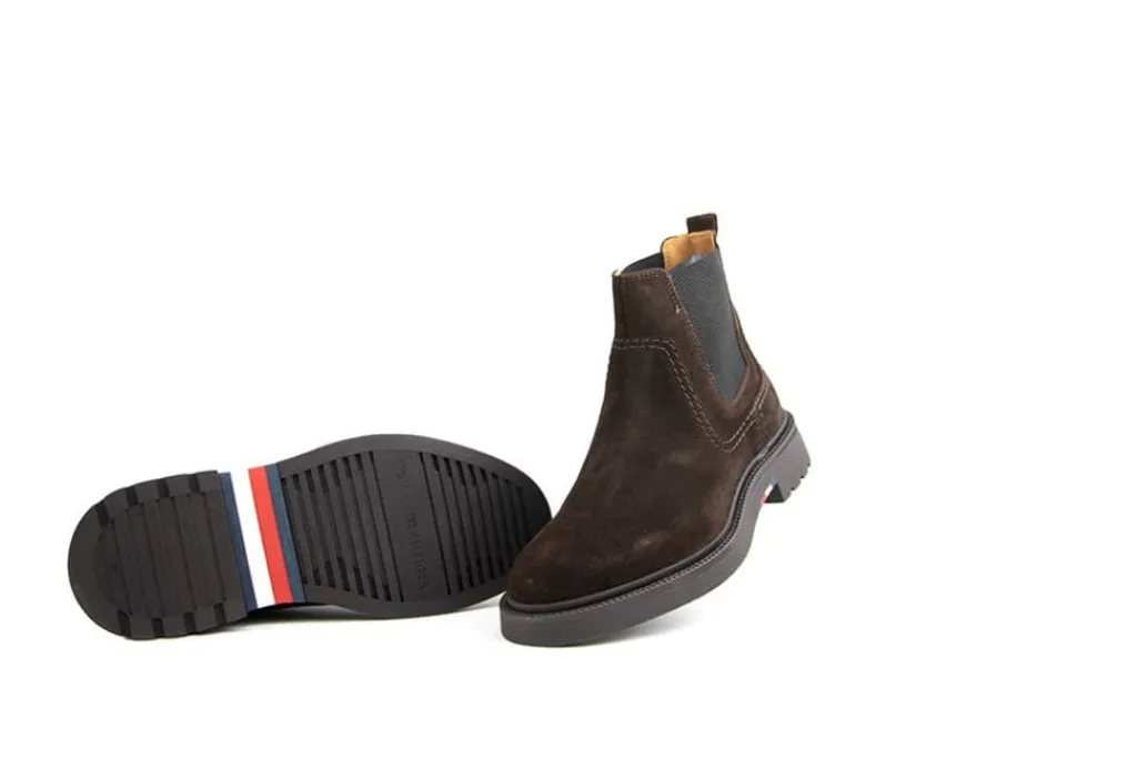 Chelsea Boots^Tommy Hilfiger Boots Comfort Suede Chelsea Dark Coffee