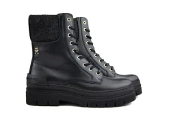 Veterboots En Bikerboots^Tommy Hilfiger Feminine Felt Lace Up Bootie Black