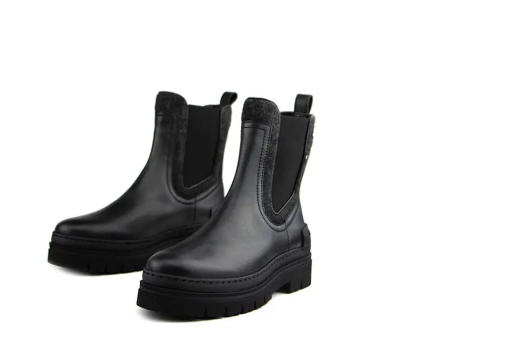 Chelsea Boots^Tommy Hilfiger Feminine Felt Chelsea Black