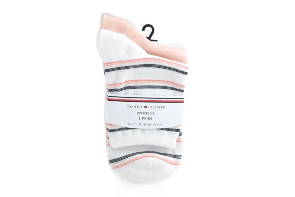 Sokken | Damesaccessoires^Tommy Hilfiger Short Sock Island Stripe Peach
