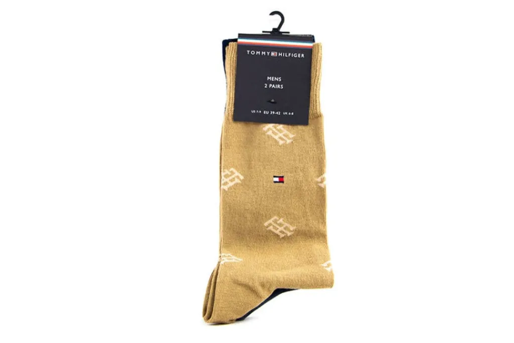 Sokken | Herenaccessoires^Tommy Hilfiger Sokken Khaki Blauw Monogram