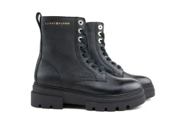 Veterboots En Bikerboots^Tommy Hilfiger Veterboots Bicolor Lace Up Black
