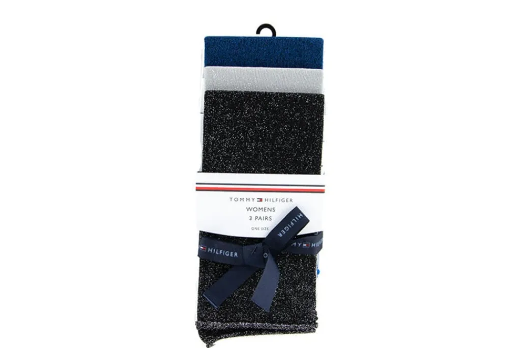 Damesaccessoires | Sokken^Tommy Hilfiger Woman Sock Glitter Gifting Black Combo