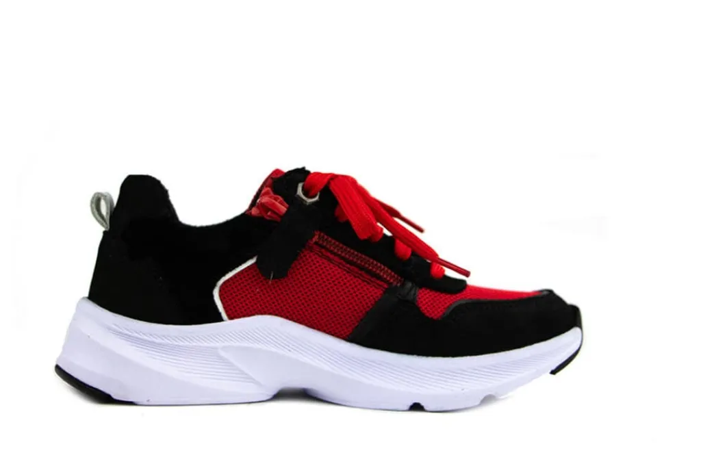 Sneakers^Trackstyle Sneaker Ilay Iccon Black Red