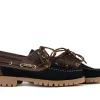Veterschoenen^Van Bommel Boatschoen Dark Blue Nubuck Combi