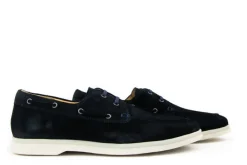 Veterschoenen^Van Bommel Bootschoen Donkerblauw Suede