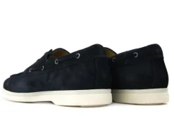Veterschoenen^Van Bommel Bootschoen Donkerblauw Suede