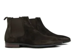 Gekleed | Laarzen^Van Bommel Chelsea Boots Donkerbruin Suede