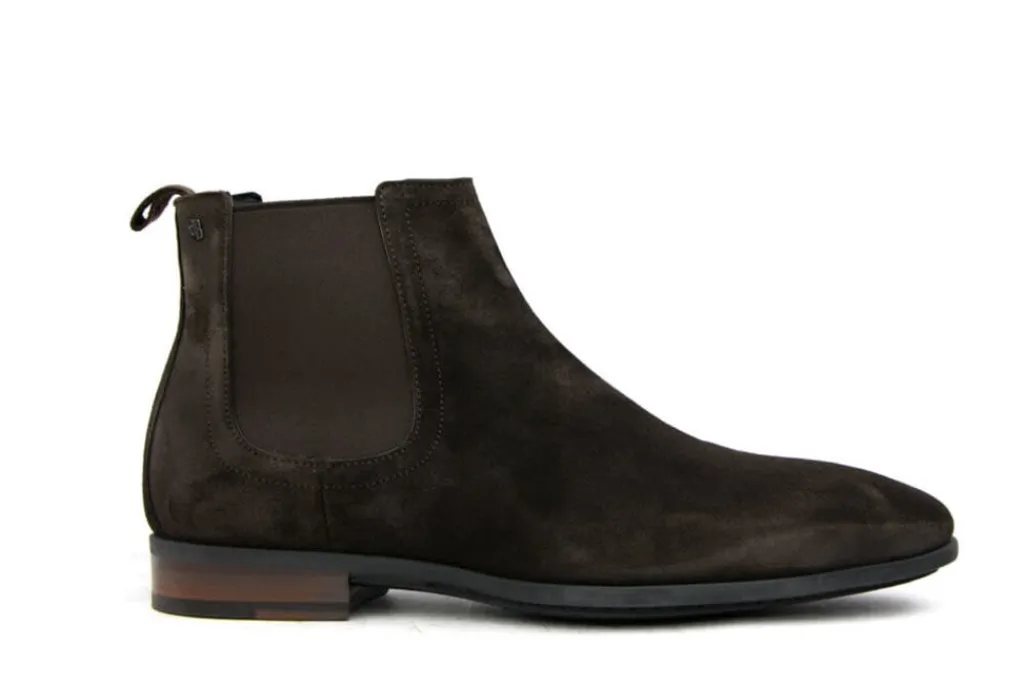 Gekleed | Laarzen^Van Bommel Chelsea Boots Donkerbruin Suede