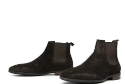 Gekleed | Laarzen^Van Bommel Chelsea Boots Donkerbruin Suede