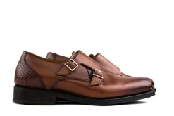 Gespschoenen | Nette Schoenen^Van Bommel Gespschoen Cognac Lizard
