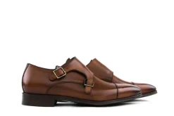 Gespschoenen | Nette Schoenen^Van Bommel Gira 01.00 Dark Cognac