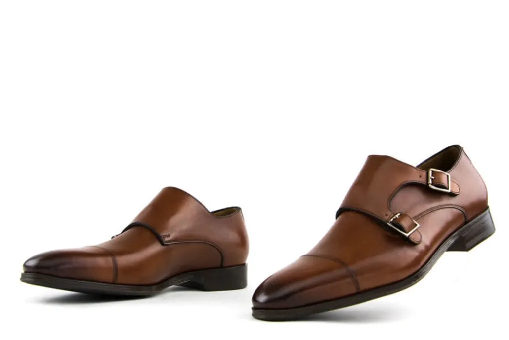 Gespschoenen | Nette Schoenen^Van Bommel Gira 01.00 Dark Cognac