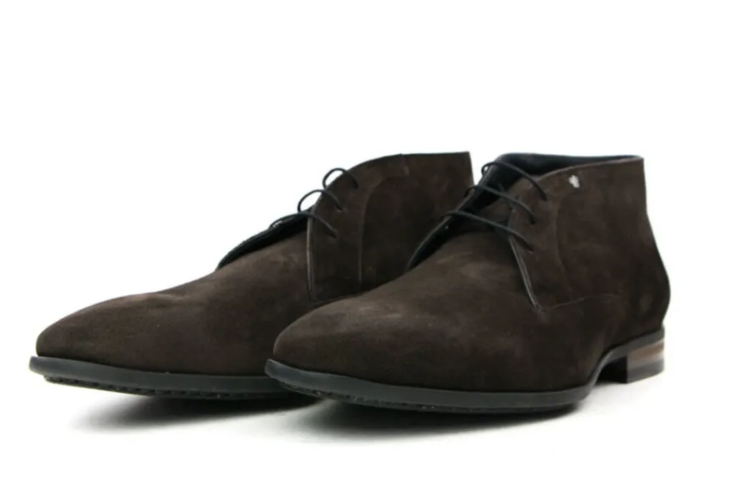 Hoge Veterschoenen | Nette Schoenen^Van Bommel Hoge Veterschoenen Bruin Sella 03.01