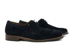 Veterschoenen | Nette Schoenen^Van Bommel Lage Veterschoen Blauw Suede